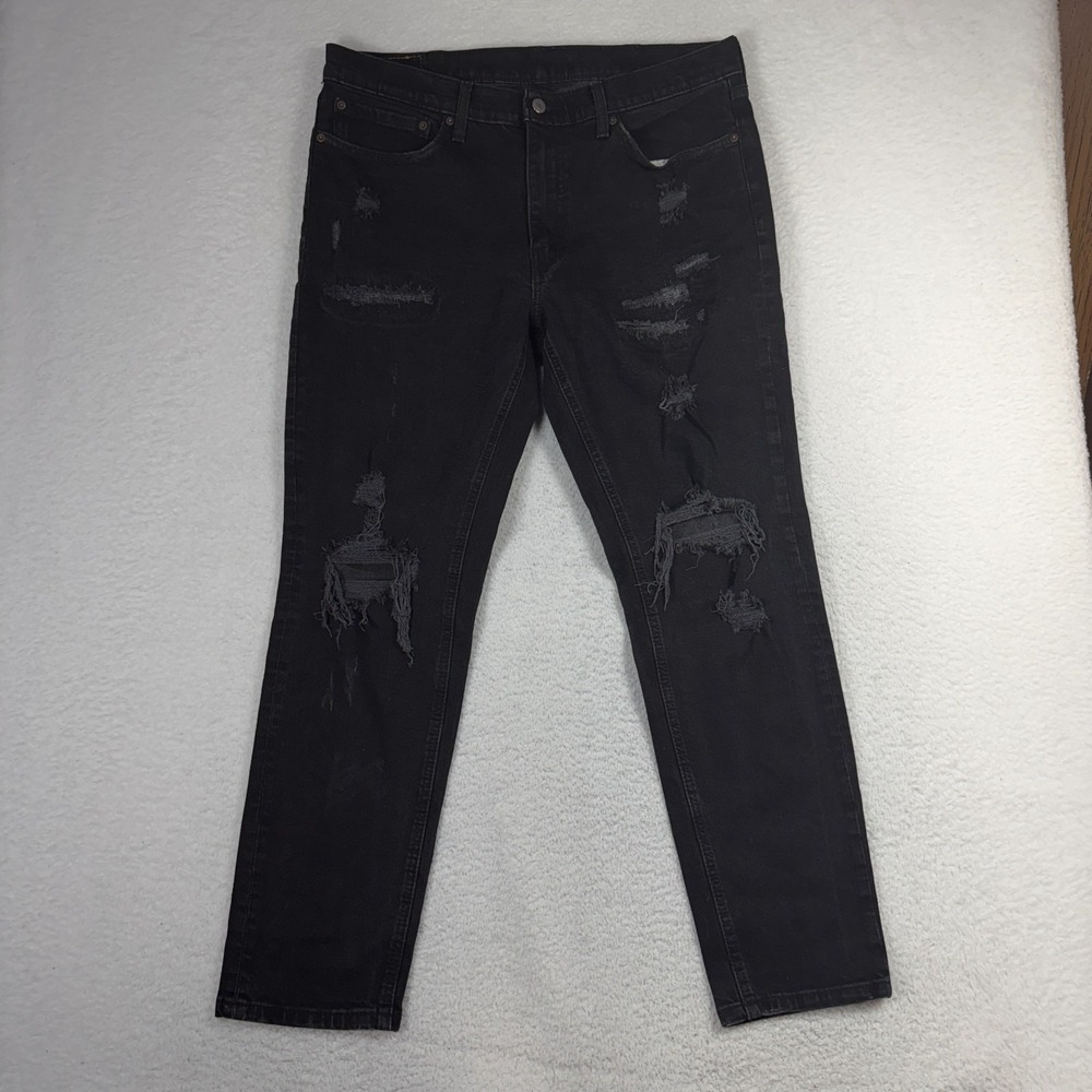 Levis 531 Jeans Mens 38x32 (36.5x29) Black Athletic Slim Flex Stretch Tapered